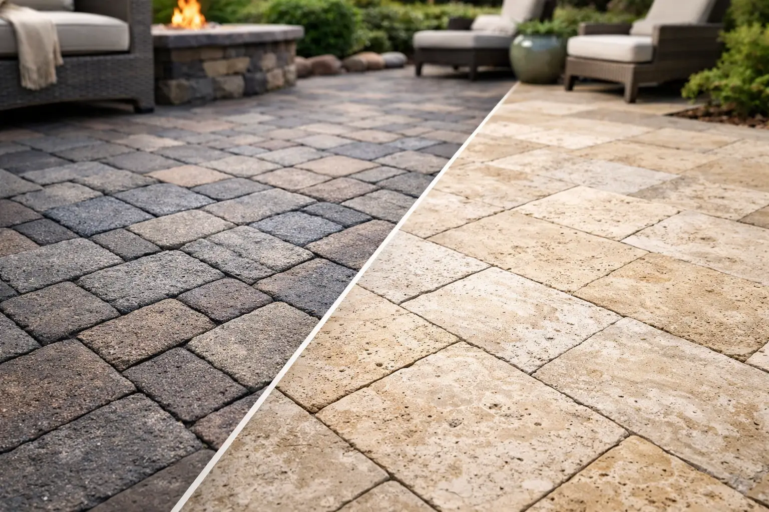 Pavers vs Travertine Patio: What Fits Best?