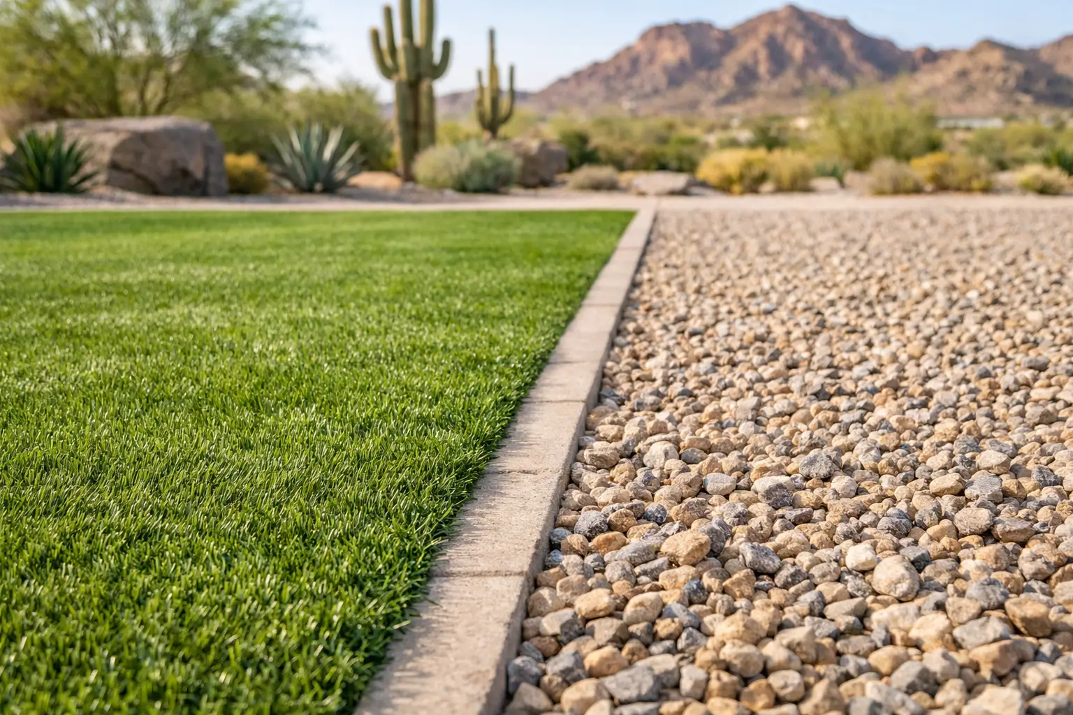 Artificial Grass vs Gravel in Arizona