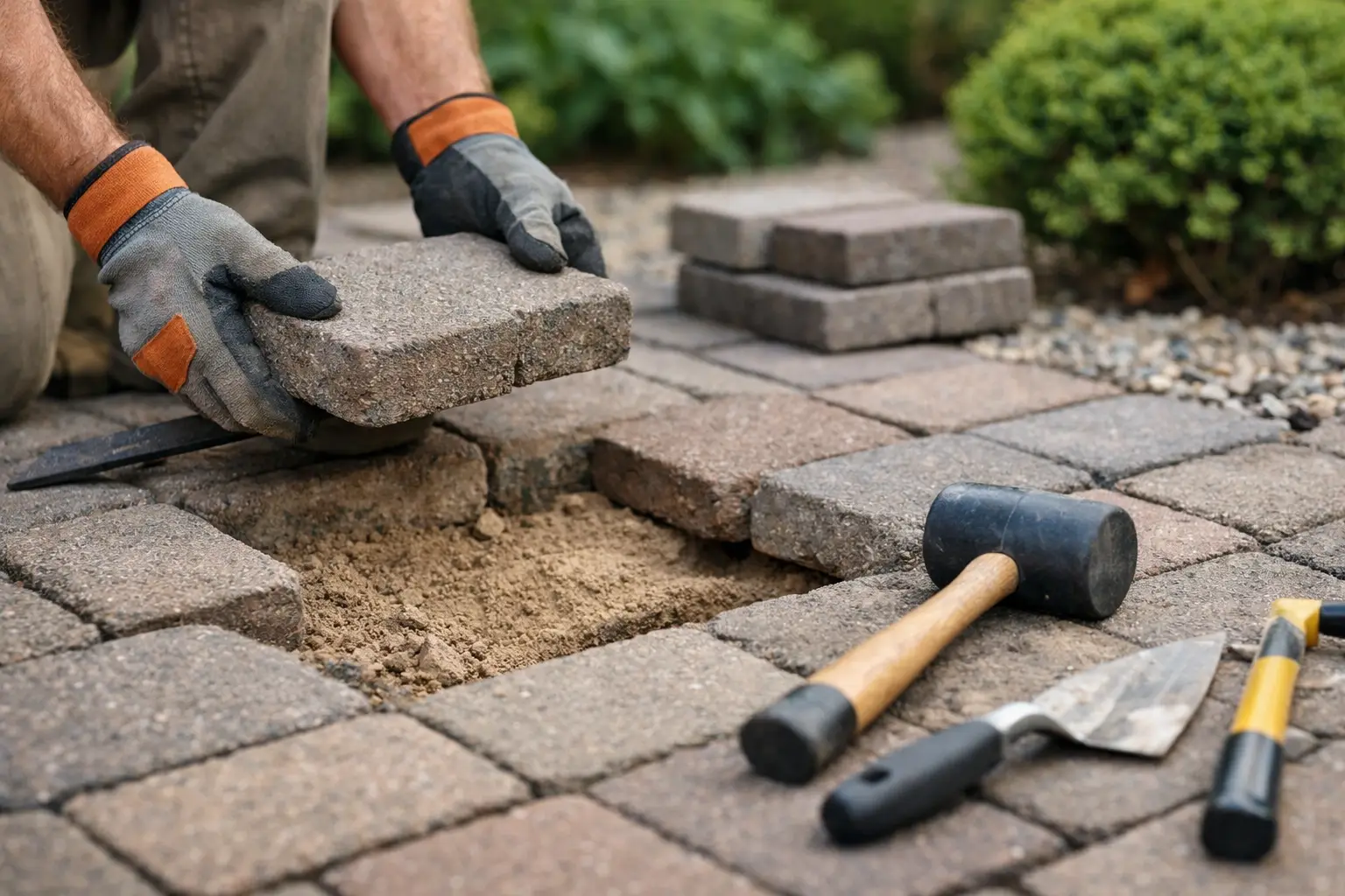How to Restore Sunken Pavers Properly